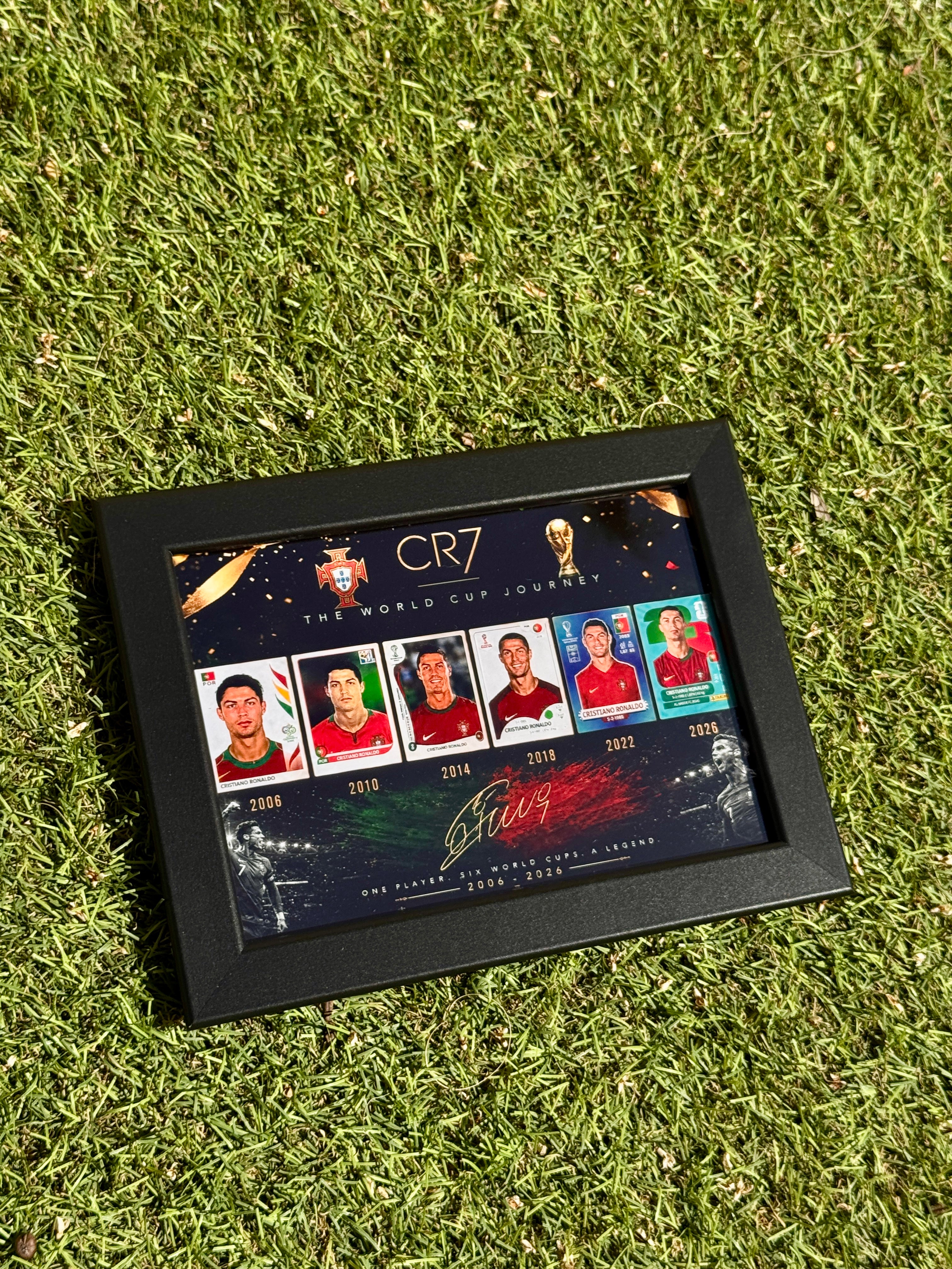 Cristiano Ronaldo CR7 World Cup Journey Frame 2006-2026 | Panini Style | 13x18